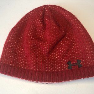 Under Armour Lined Red Knit Beanie, Unisex